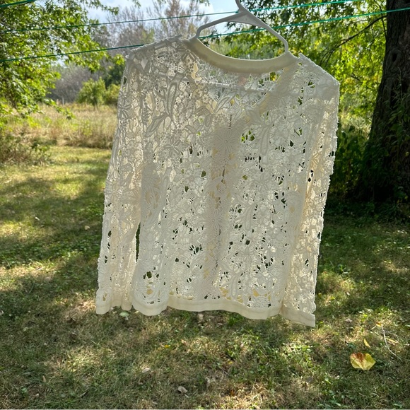 Chelsea and violet zip up lace cardigan - Picture 5 of 5